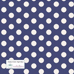 Tilda Medium Dots- TIL130026-Night Blue- Half Yard