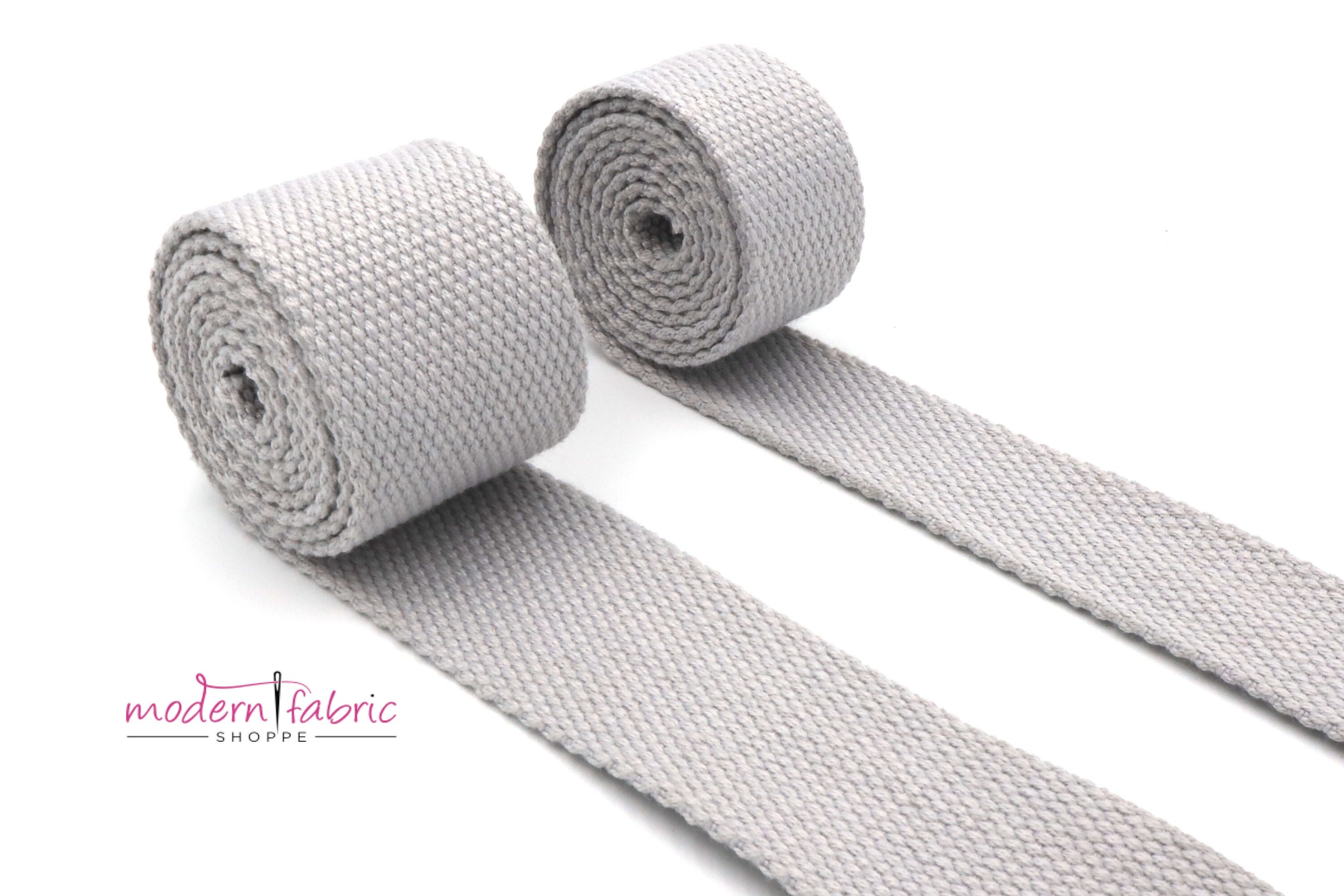 Grey 1 inch (25mm) width Nylon Webbing- Strapping by the yard - Modern  Fabric Shoppe