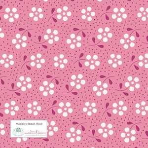 Tilda Meadow Basic - TIL130081-Rose - Meio metro