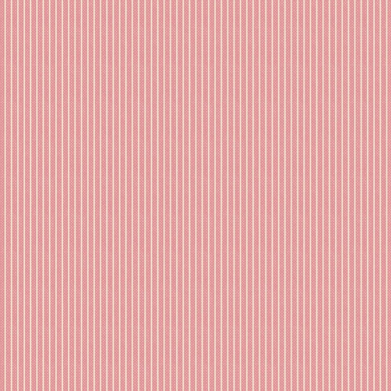 Tilda- Creating Memories- Tiny Stripe TIL160063- Pink- Half Yard- June 2024 image 1