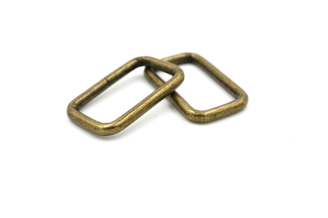 Antique Brass 1 1/2" -38mm Rectangle Ring Hardware for Bags and Crafts ...