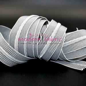 ZEBRA Zipper  #5 Zipper Tape with Silver Teeth with your choice of pulls