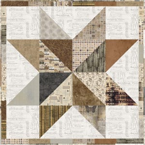Standout Star Quilt Kit featuring Eclectic Elements- Pink by Tim Holtz- February 2025