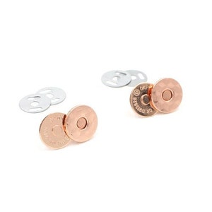 Broches/cierres magnéticos de oro rosa para bolsos y carteras - ¡Juego de 2!