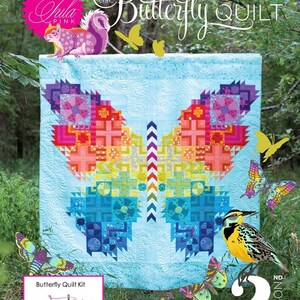 Tula Pink- Butterfly Quilt Kit with 8 Background Options