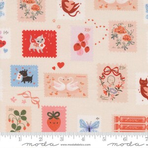 PRE-ORDEN Funny Valentine de Lizzy House - Champagne 37143 12 - Half Yard - Noviembre de 2025