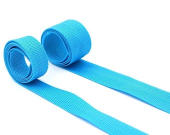 Turquoise Polypropylene  1 inch (25mm) or 1.5 inch (38mm) width Poly Webbing- Strapping by the yard. Great for bags and totes!!