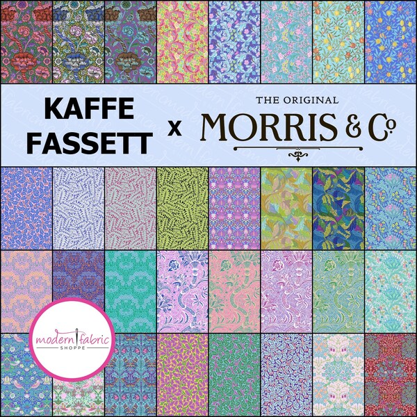 PRE-ORDER Kaffe Fassett + Morris and Company- Half Yard Bundle - December 2024