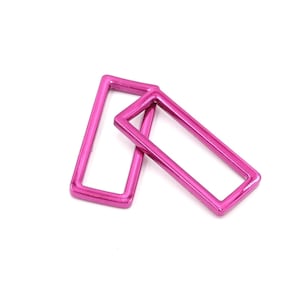 Pink 1 1/2 inch (38mm) Rectangle Ring- Set of 2