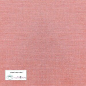 Tilda Chambray Basics- TIL160013-Coral- Half Yard