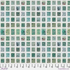 Tim Holtz- Eclectic Elements Palette- Teal Stamps PWTH271.TEAL- Half Yard- April 2025