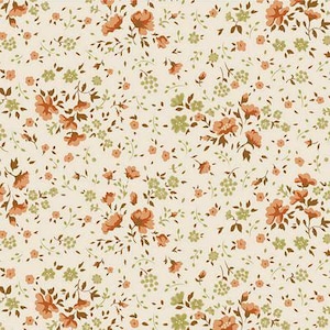 Pré-commande Tilda Basic Widebacks 108" de largeur- Ellie TIL150013-V15-Gingembre/Olive- Un demi-mètre- Octobre 2026