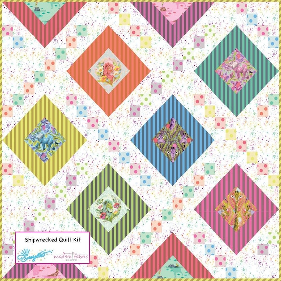 Tula Pink Everglow Shipwrecked Quilt Kit APRIL 2023 Levering