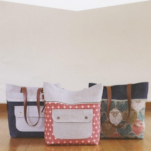 Noodlehead Caravan Tote + Pouch Pattern- Organized Tote and Zippered Pouch perfect for Kaffe or Tula fabric