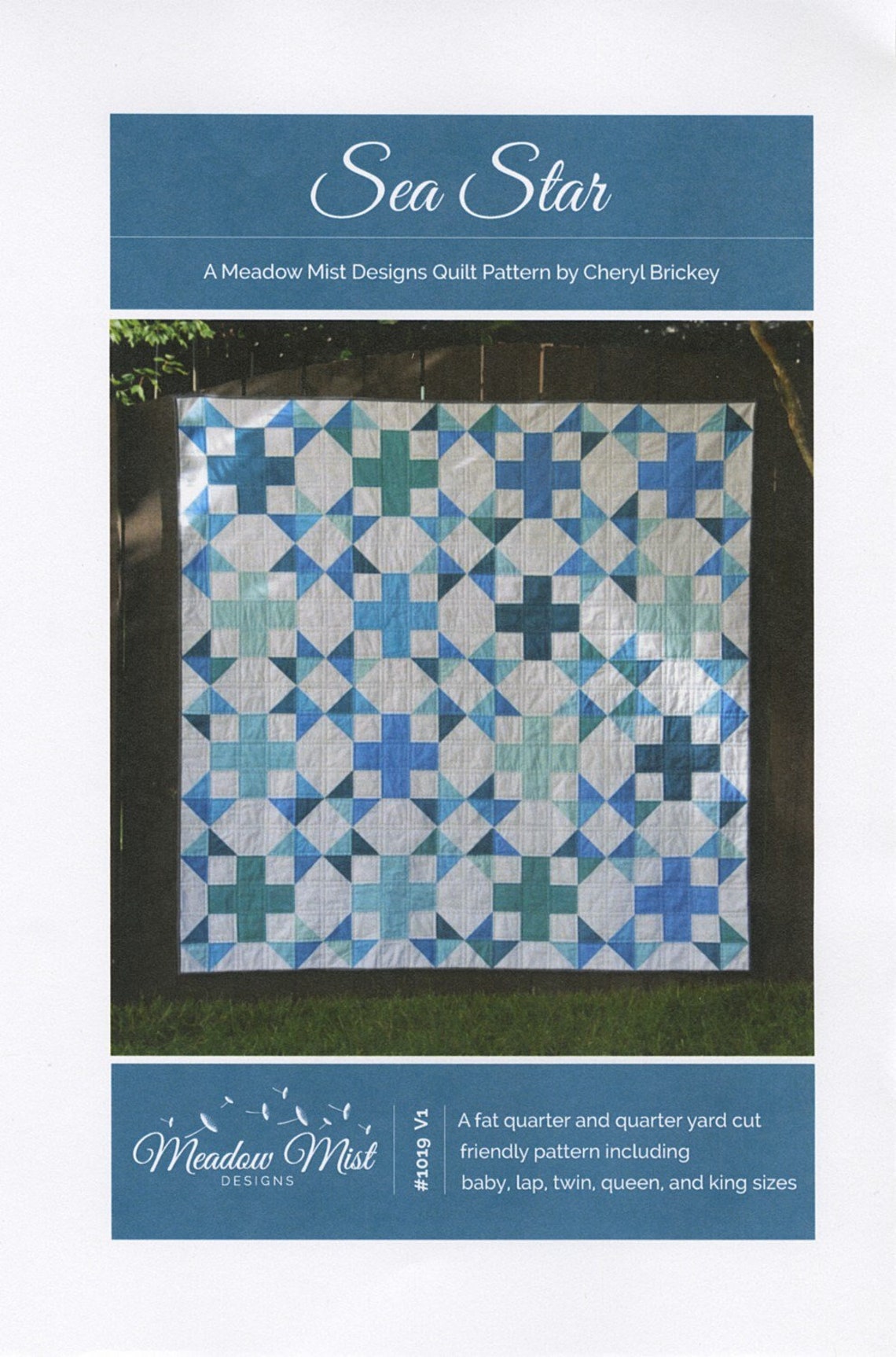 Sea Star Quilt Pattern A Meadow Mist Designs Pattern by Etsy