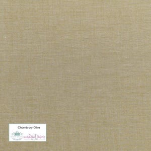Tilda Chambray Basics- TIL160012-Olive- Half Yard