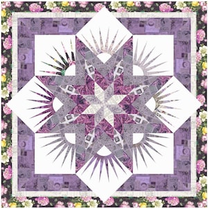 The Twinkle Star Quilt Kit featuring Eclectic Elements- Purple by Tim Holtz- July 2025