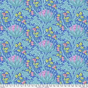 Kaffe Fassett- Morris & Co. December 2024- Artichoke PWKW001.BLUE- Half Yard