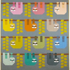 Elizabeth Hartman- Snuggly Sloth Quilt Kit- featuring Bella Solids- November 2025