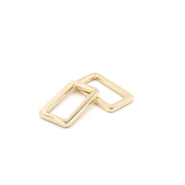 Gold 1"- 25mm Rectangle Ring Hardware for Bags and Crafts, Set of 2