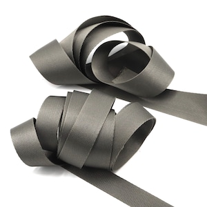 Dark Grey 1 inch (25mm) or 1.5 inch (38mm) width Nylon Webbing- Strapping  by the yard.
