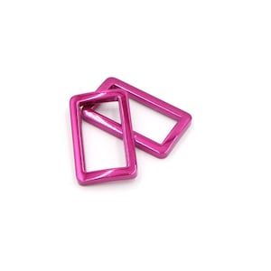 Pink 1 inch (25mm) Rectangle Ring- Set of 2