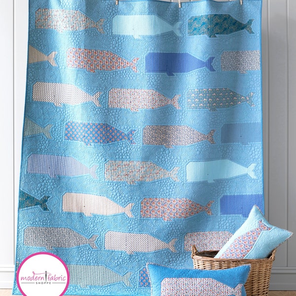 PRE-ORDER Tilda- Creating Memories Summer Collection Collection- Blue Whale Quilt Kit- June 2024