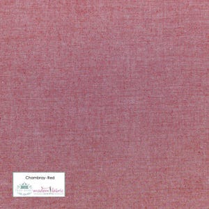 Tilda Chambray Basics- TIL160001-Red- Half Yard