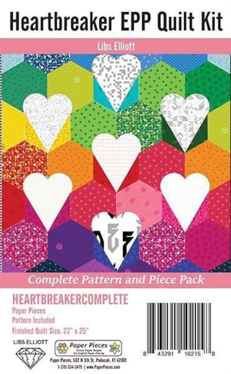 Heartbreak by Libs Elliott- Pattern With Paper Piece Pack - Etsy