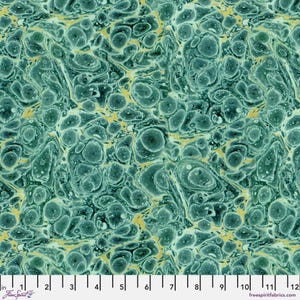 Tim Holtz- Eclectic Elements Palette- Teal Marble PWTH279.TEAL- Half Yard- April 2025