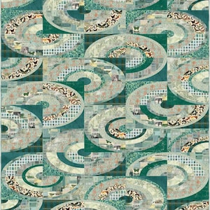 Ripples Quilt Kit featuring Eclectic Elements- Teal by Tim Holtz- April 2025