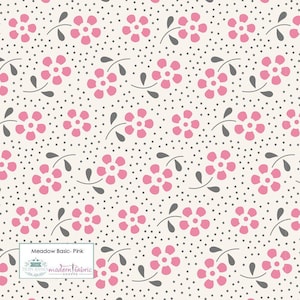 Tilda Meadow Basic - TIL130082 - Rosa - Meia jarda