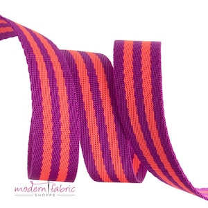 Tula Pink Gurtband 25 mm breit, Watermelon und Plum