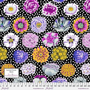 Kaffe Fassett- Big Blooms- PWGP091.BLACK- August 2022- Halber Hof