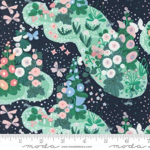Carta de amor de Lizzy House - Peacoat 37120 27 - Half Yard - Enero de 2025