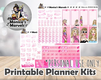 Plastic Life Planner Kit - Printable Mini Vertical Happy Planner