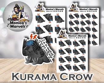 Chibi Kurama the Crow - Migraine - Printable Planner Stickers