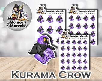 Chibi Kurama the Crow - Game On - Printable Planner Stickers