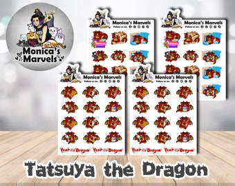 Tatsuya Dragon - Sampler - Printable Planner Stickers