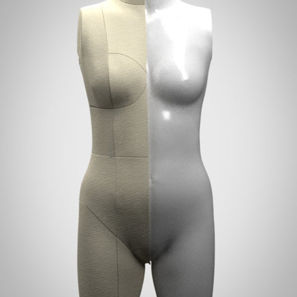DIY Custom Dress Form Pattern from Smart Phone Body Scan App and/or Measurements