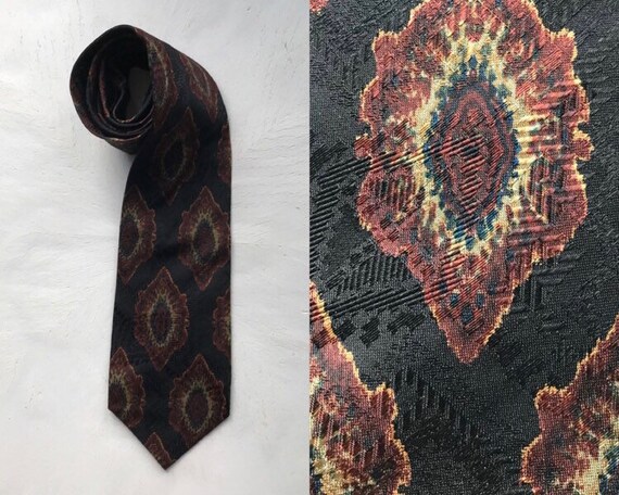 Vintage Silk Tie, Gianfranco Ferre, 1970s Silk Tie