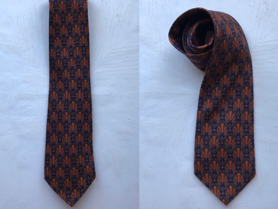 Vintage Balenciaga Silk Tie, Vintage Silk Necktie,