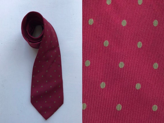Vintage Fendi Silk Necktie, Fendi, Fendi Roma, Red