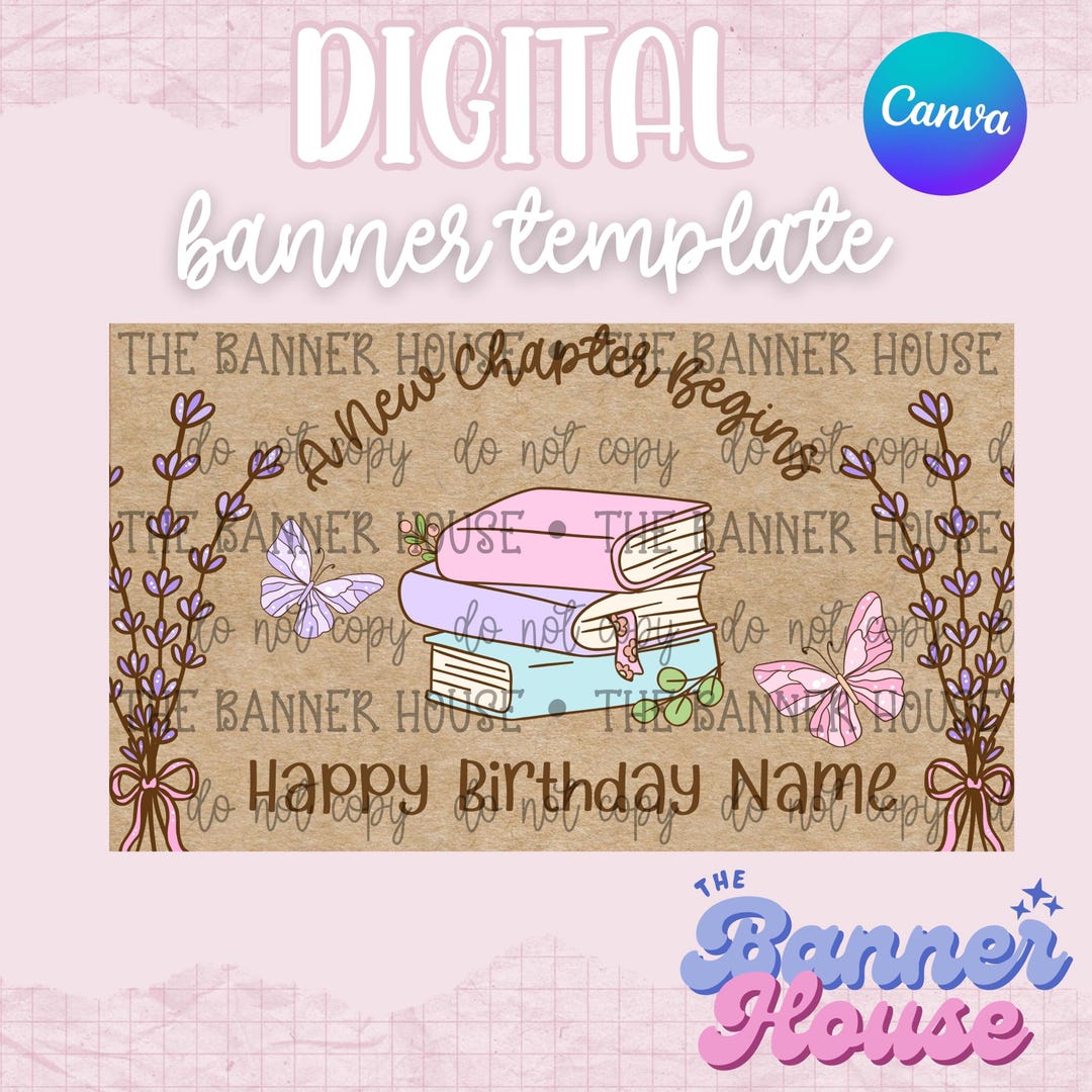 Indesign Chapter Banner A New Chapter Banner Template | Editable Canva Design (35x60) (digital ...
