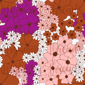 Retro Floral Naadloos Patroon