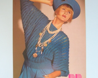 343 Ladies DK Lacy Top 32-38/" 81-97cm Vintage Knitting Pattern