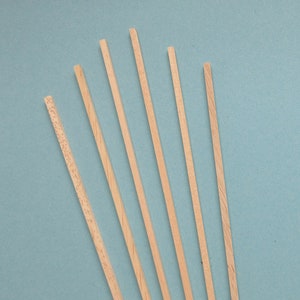 Obeche Craft Wood Strip - 3 x 3 x 300 mm - (1/8 x 1/8 x 11 13/16 Zoll) - Packung mit 6 Streifen
