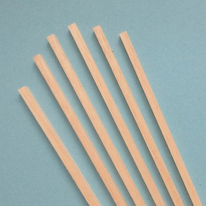Obeche Craft Holzleiste - 5 x 5 x 300 mm - (13/64 x 13/64 x 11 13/16 Zoll) - Packung mit 6 Streifen