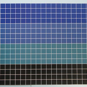1/12e Schaal Poppenhuis Vloerkaart A3 - Gekleurde Vierkante Tegels in Reliëf (DIY790C)