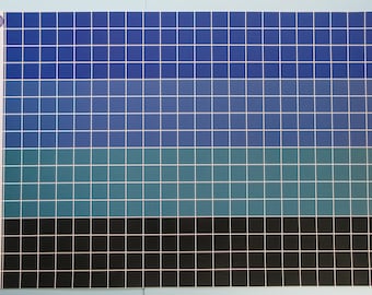 1/12th Scale Dolls' House Flooring Card A3 - Embossed Coloured Square Tiles (DIY790C)